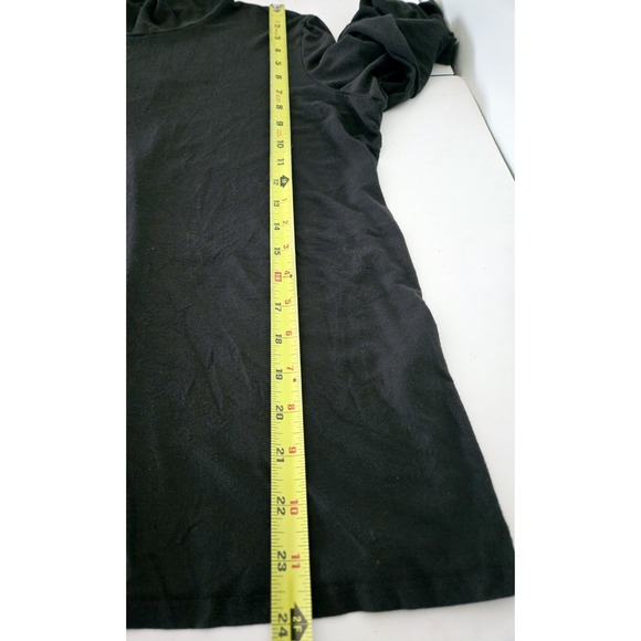 Eileen Fisher Stretch Rayon Black Mock Neck Long Sleeve Made In USA XL - Picture 8 of 10